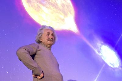Wachsfigur von Albert Einstein-stock-photo