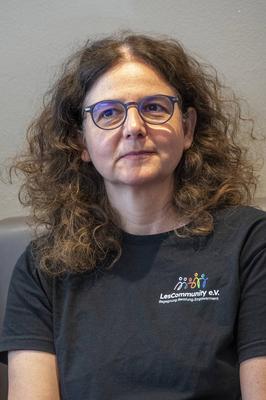 Muenchen, Pressekonferenz im SUB zum CSD, zum CSD-Motto, Aspekt Freiheit (LibertÃ ): Diana Horn-Greif vom Verein LesComm-stock-foto