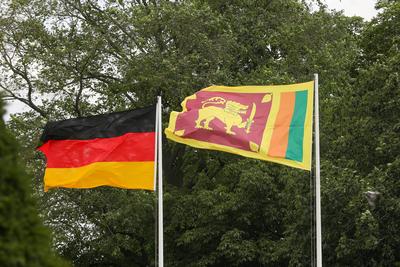 Begr??ung des Staatspr?sidenten von Sri Lanka-stock-foto