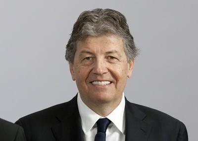 Gerhard Zeiler, Vorstandsvorsitzender RTL Group und Vorstandsmitglied der Bertelsmann AG, auf der Bilanz Pressekonferen-stock-foto