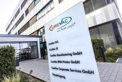 Curevac Zentrale T?bingen. Biopharmazeutisches Unternehmen, das sich auf die Erforschung und Entwicklung von Arzneimitte-stock-foto