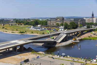 Carolabr?cke in Dresden-stock-foto