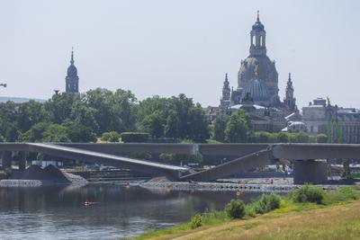 Carolabr?cke in Dresden-stock-foto