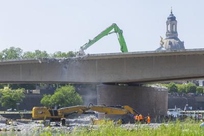 Carolabr?cke in Dresden-stock-foto