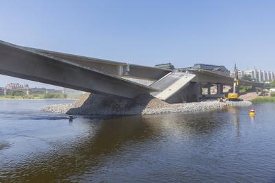 Carolabr?cke in Dresden-stock-foto