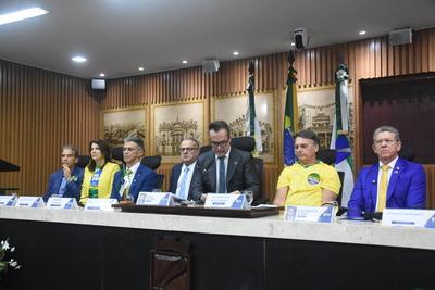 Former President Jair Bolsonaro receives the title of citizen of Natal.-stock-foto