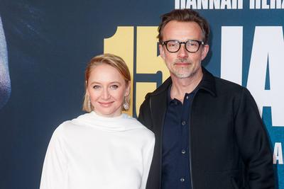 Film Premiere - 15 Jahre Anna Maria M?he mit Partner Lucas Gregorowicz bei der Filmpremiere 15 Jahre im Kino Internation-stock-photo