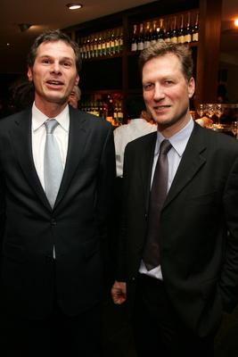 Die beiden neuen Chefredakteure Der SPIEGEL : Georg Mascolo und Mathias M?ller  Mueller  von Blumencron Arcandor MEDIA GET TOGETHER im Alsterhaus in Hamburg Hamburg 19.02..2008 Photo BREUELBILD/JOOST B Germany *** the both New Chief editors the Spiegel Georg Mascolo and Mathias Miller Mueller from Blumencron Arcandor Media Get Together at Alster house in Hamburg Hamburg 19 02 2008 Photo BREUEL IMAGE Joost B Germany-stock-foto