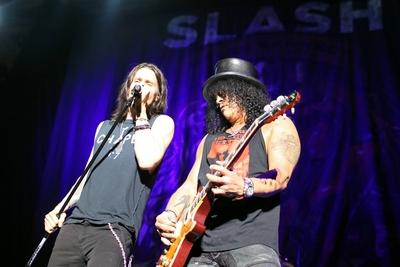 19/ Konzert: Slash, Gitarrist Slash (Saul Hudson) in der Berliner Max-Schmeling-Halle am 12.06.12, Heavy Metal, Rock, Ro-stock-photo