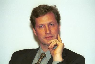 Matthias M?ller von Blumencron nimmt am Dienstag (27.11.2001) in Mainz am Mainzer Medien Disput zum Thema New Journalis-stock-photo