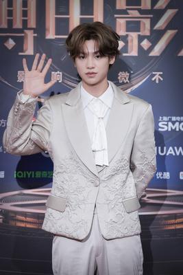 SHANGHAI, CHINA - JUNE 13: Singer Justin Huang Minghao arrives at the red carpet of 2025 Weibo Movie Night Awards Ceremo-stock-photo