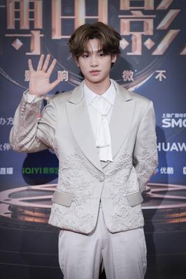 SHANGHAI, CHINA - JUNE 13: Singer Justin Huang Minghao arrives at the red carpet of 2025 Weibo Movie Night Awards Ceremo-stock-photo