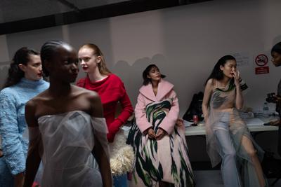 University of Westminster BA Fashion Showcase in London-stock-photo