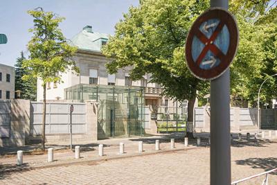 Berlin,13.06.2025,Israelische Botschaft im Bezirk Wilmersdorf / Ortsteil Schmargendorf. Die Botschaft Israels in Berlin-stock-foto