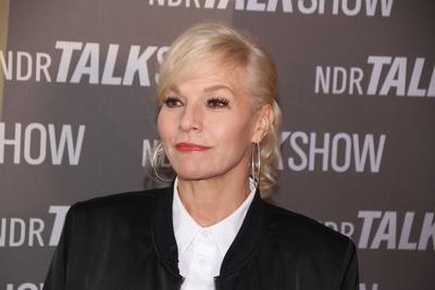 Ina M?ller bei der Aufzeichnung der 1000. NDR Talk Show im NDR Fernsehstudio Lokstedt. Moderiert wurde die 1000. Jubil?u-stock-foto