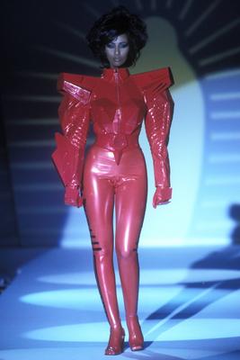 D?fil? de mode Pret a Porter Printemps-Et? 1991. Thierry Mugler. ***Editorial Use Only*** 97341 1990-10-18 Paris France-stock-photo