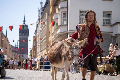 Themenbild ? Festumzug 500 Jahre Luthers Hochzeit in Wittenberg, 14.06.2025-stock-foto