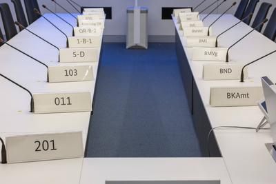 HeadlineSitzung des Krisenstabes der Bundesregierung-stock-foto