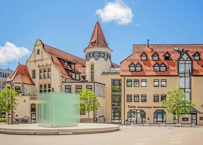 Wohn- und Gesch?ftshaus am Riettor in Villingen Wohn- und Gesch?ftshaus am Riettor in Villingen, Villingen-Schwenningen-stock-foto