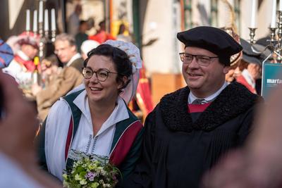 Themenbild ? Lutherehepaar Selina und Christian Tylsch zum Festumzug 500 Jahre Luthers Hochzeit, 14.06.2025-stock-foto
