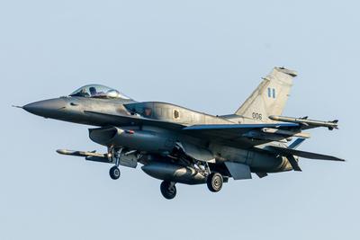 Leeuwarden, Niederlande 2. April 2025: F-16 Fighting Falcon der griechischen Luftwaffe bei der NATO-?bung Ramstein Flag-stock-foto