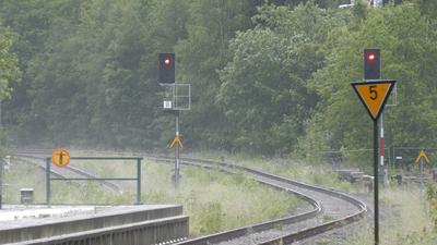 Katastrophale Unwetter sind in den Nachmittagsstunden ?ber das Erzgebirge hinweg gezogen. Eine sogenannte Superzelle bra-stock-foto