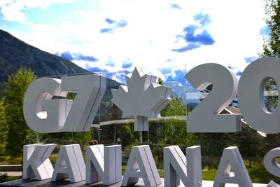 G7 Gipfel der Regierungschefs Kanada-stock-photo