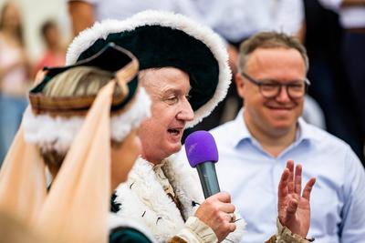 15.06.2025, GER, Kultur / Konzert / News / Tradition, 1250 Jahrfeier Bad Salzungen ?Unsere sch?ne Salzstadt wird stolze 1250 Jahre alt? mit Historischen Festumzug-stock-foto