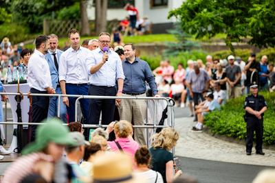 15.06.2025, GER, Kultur / Konzert / News / Tradition, 1250 Jahrfeier Bad Salzungen ?Unsere sch?ne Salzstadt wird stolze 1250 Jahre alt? mit Historischen Festumzug-stock-foto