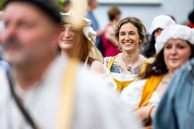 15.06.2025, GER, Kultur / Konzert / News / Tradition, 1250 Jahrfeier Bad Salzungen ?Unsere sch?ne Salzstadt wird stolze 1250 Jahre alt? mit Historischen Festumzug-stock-foto