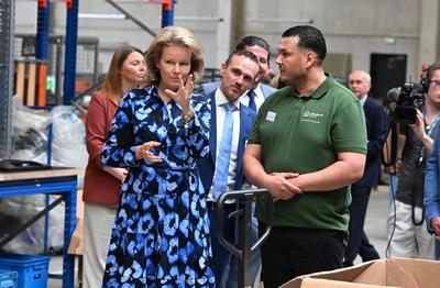 Queen Mathilde Visits Digital For Youth'-stock-foto