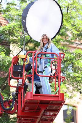 Heidi Klum Fototermin in Koeln-stock-photo