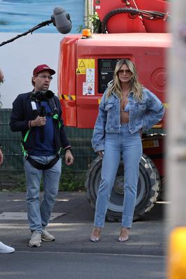 Heidi Klum Fototermin in Koeln-stock-photo