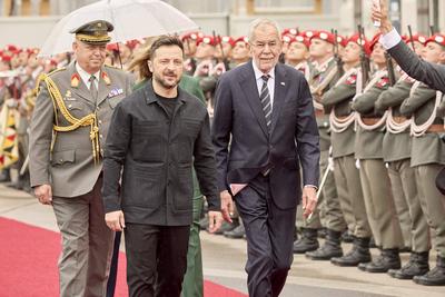 Staatsbesuch Ukrainischer Pr?sident Selenskyj Wien-stock-photo