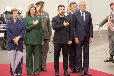 Staatsbesuch Ukrainischer Pr?sident Selenskyj Wien-stock-photo