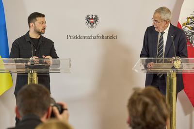 Staatsbesuch Ukrainischer Pr?sident Selenskyj Wien-stock-photo