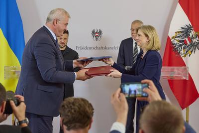 Staatsbesuch Ukrainischer Pr?sident Selenskyj Wien-stock-foto