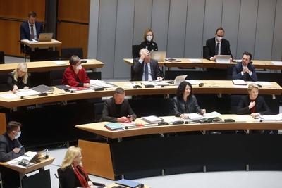 Plenarsitzung Berliner Abgeordnetenhaus-stock-foto