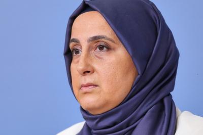 Berlin, Deutschland, 17.06.2025: Haus der Bundespressekonferenz: Pressekonferenz: CLAIM - Lagebild antimuslimischer Rass-stock-foto