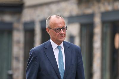 Kananaskis, Alberta, Kanada, 17.06.2025: Mountain Lodge: G7-Gipfel 2025: Bundeskanzler Friedrich Merz (CDU) zum Abschlus-stock-photo