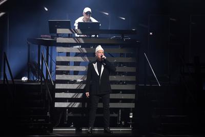 Pet Shop Boys performing at Royal Opera House-stock-photo