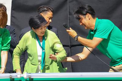 Election - Governor Koike gives campaign speech -JPN--stock-foto