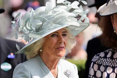Royal Ascot, Portrait of Camilla, the Queen Consort-stock-photo