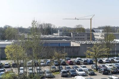 JVA Bielefeld Brackwede Gesamtansicht von oben der JVA Bielefeld Brackwede geschlossener Vollzug-stock-foto