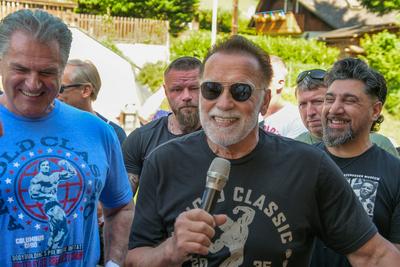 Arnold Schwarzenegger besucht Heimatgemeinde in der Steiermark, ?sterreich, Europa, Arnold Schwarzenegger, Hollywood-Sta-stock-foto