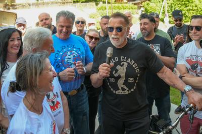 Arnold Schwarzenegger besucht Heimatgemeinde in der Steiermark, ?sterreich, Europa, Arnold Schwarzenegger, Hollywood-Sta-stock-foto