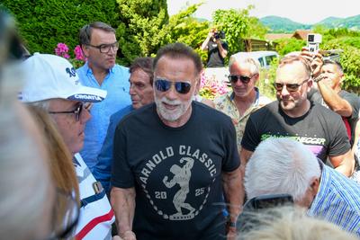 Arnold Schwarzenegger besucht Heimatgemeinde in der Steiermark, ?sterreich, Europa, Arnold Schwarzenegger, Hollywood-Sta-stock-foto