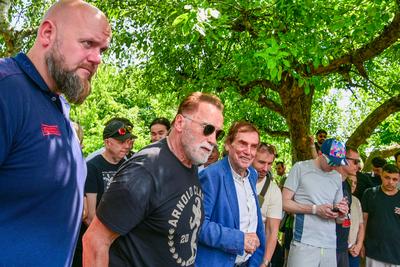 Arnold Schwarzenegger besucht Heimatgemeinde in der Steiermark, ?sterreich, Europa, Arnold Schwarzenegger, Hollywood-Sta-stock-foto