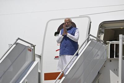 Croatia, Zagreb, 180625. Airport dr. Franjo Tudjman. Prime Minister of the Republic of India Narendra Modi arrived on an-stock-foto