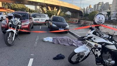 Assault shooting in downtown sao paulo-stock-foto